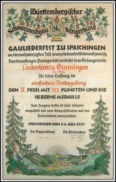 Urkunde 1927